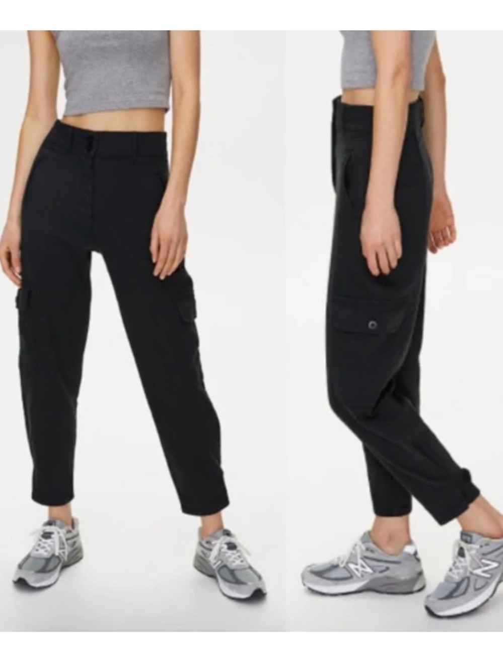 Aritzia Wilfred Free Women’s Black Modern Utility Cargo Pants